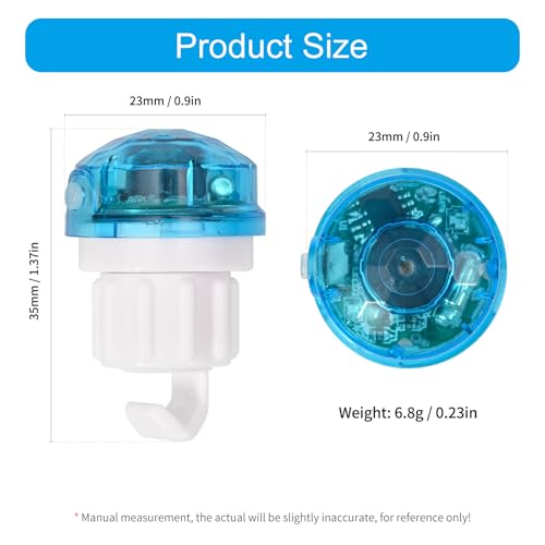 LFRXION Fishing Bites Alarm Light Fishing Rod Alert Indicators Light Fishing Rod Tip Fishing Bites Alarm Light for Night Fishing