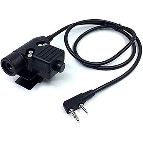 U94 PTT System Military Adapter 2 Pin 7.0mm Plug Push to Talk for Kenwood/Baofeng Radio Cover