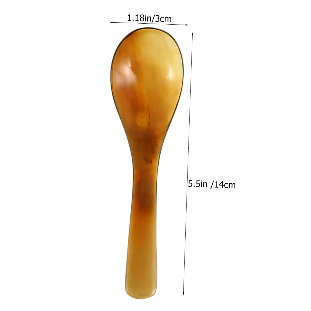 Tofficu 3pcs Horn Caviar Spoons | Reusable Coffee Dessert Spoons | Elegant Mother Of Pearl Style Serving Utensils - View #4