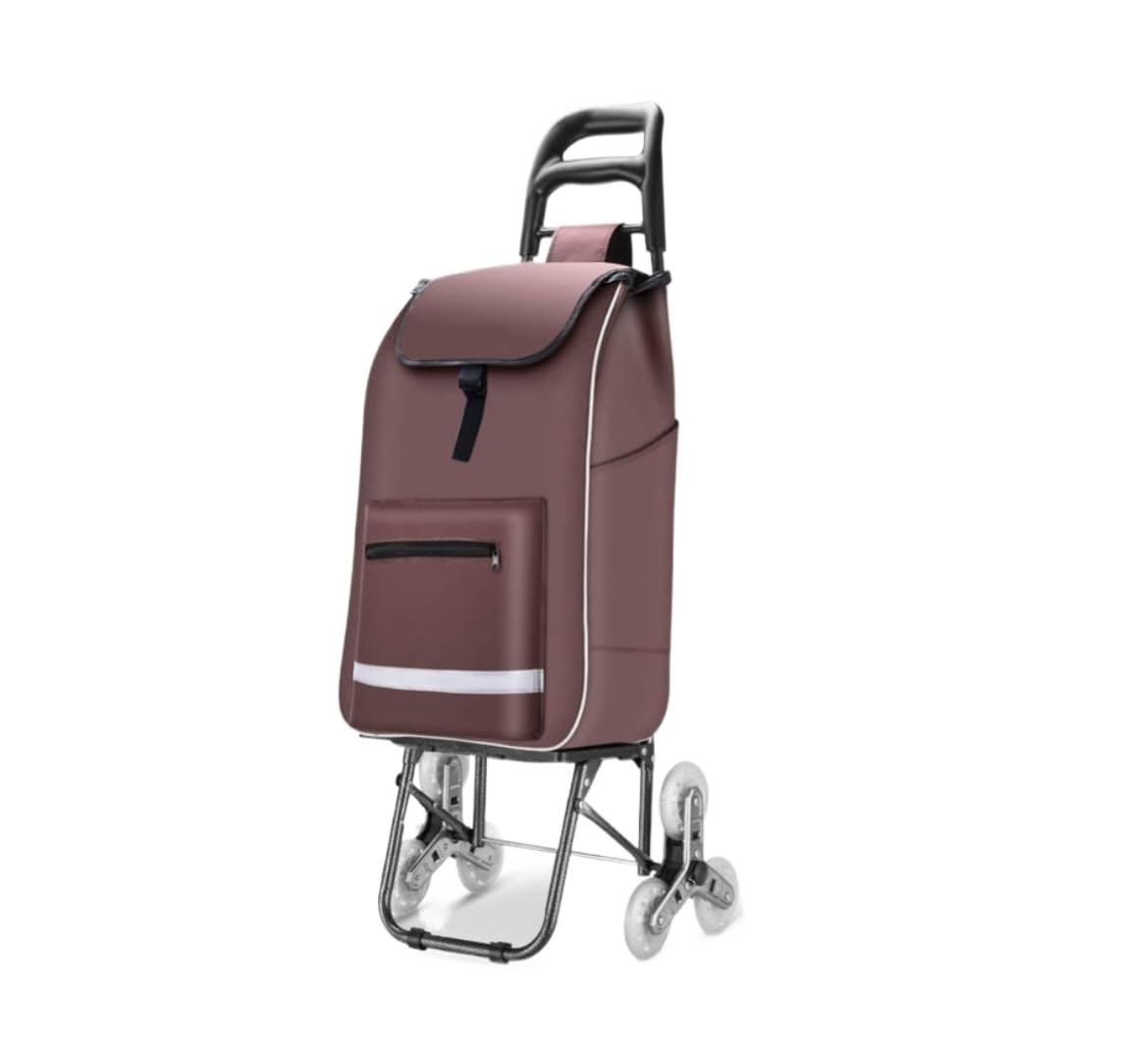 shopping trolleys. 6 Wheels Stair Climbing Trolley Bag Detachable for Travel Picnic Camping Grocery(A)