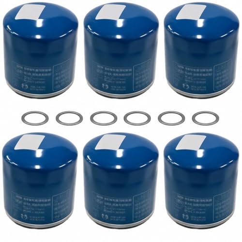 Image of Genuine OEM 26300-35505 Engine Oil Filter & Gasket 6 PCS Set / 2630035505 for select Hyundai Kia models /Replaces 2630035500 2630035501 2630035502 2630035503 2630035504