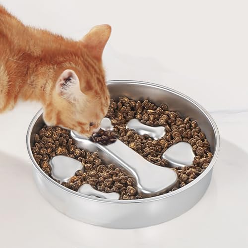 Slow Feeder Hundenapf- Anti- Erstickungs- Futterschale, Edelstahlbehälter mit interaktivem Fütterungsdesign, Hundenapf für schnelle Esser, Haustier- Futterbedarf, Welpen, erwachsene Hunde ve-4
