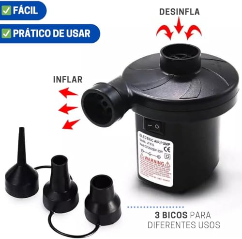 Bomba De Ar Elétrica Para Encher Colchão Boia Piscina Balão de Festas. Brinquedos de Inflar. Tomada