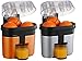 EXPRIMIDOR DE ZUMO DUO DOBLE CABEZAL TWIN CORTE AUTOMATICO 90W CITRICOS NARANJA DISPONIBLE EN 2 COLORES (PLATA)