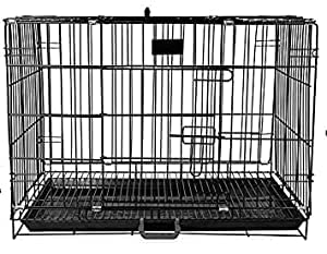 KittuPet Dog Powder Coated Single Door Black Color Rust Proof Metal Folding Kennel For Cage 18 Inch Cage (Pack Of 1 Pcs) (Black) (B0BQRB685S) Amazon Price History, Amazon Price Tracker