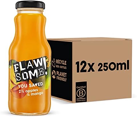 Flawsome! Variety Pack 12x250ml - Cold-Pressed Juice - No Added Sugar Pressed Juice  100% Natural Pure Juice with No Sweeteners  Craft Vegan Juice Not from Concentrate