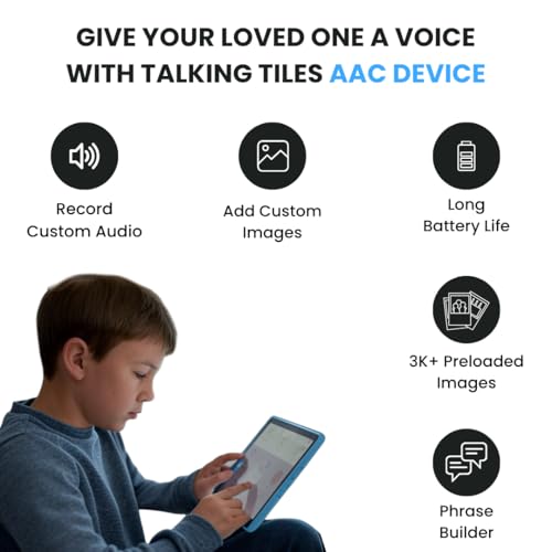 TalkingTiles - AAC Device for Autism & Speller Board. Communication Board for Nonverbal Kids & Adults. Alternative to PECS & Communication Cards. Augmentative Alternative Communication Tablet.