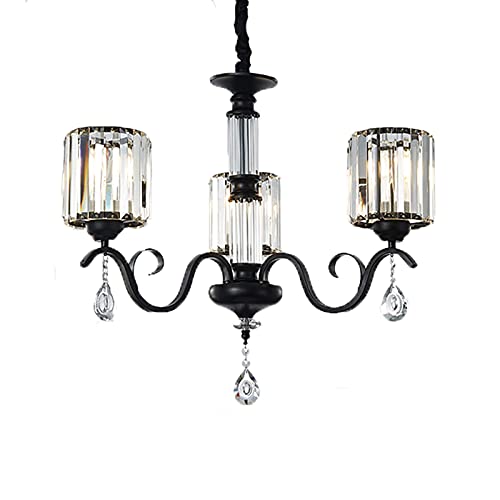 Lustre cristal noir E27 corrigez le manque de volume de votre salle à manger 98x80