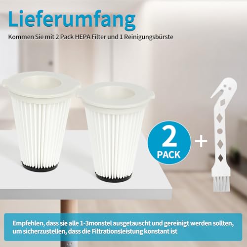 2 Stück Filter für Einhell TE-SV 18 li, Waschbarer Staubsauger Filter passend für Einhell Akku-Stielstaubsauger TE-SV 18 Li