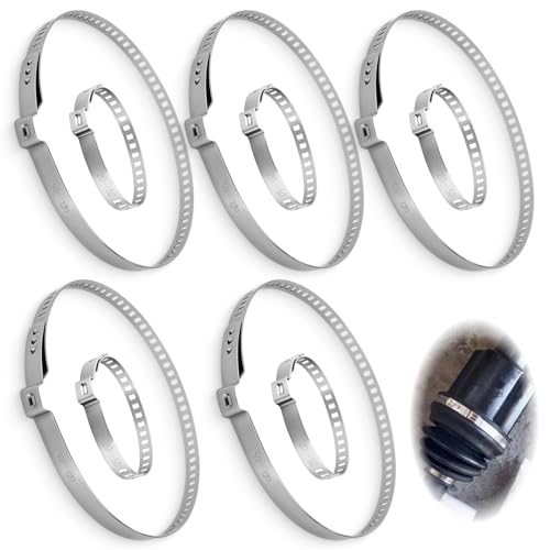 10 Pièces Collier Soufflet Cardan, Colliers Réglables Universels en Acier Inoxydable 304, Collier Inox, Kit Serrage Universel pour Cardan, Durites et Tuyaux...