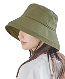 [milsa] 美シルエット UVカット エッジアップセーラーハット 帽子 レディース 通気性 あごひも付き【Bタイプ】 GREEN 58cm