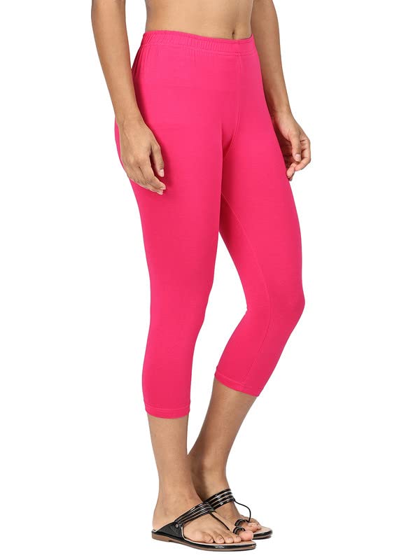 Image of Robinbosky Premium Stretchable Cotton Capri Legging for Women | Suitable for Formal wear & Casual wear | High-End Elastic Makes. The Leggings Squat Proof and Durable for Travel, Yoga, & Workout.