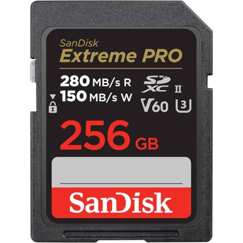 SANDISK 256GB Extreme PRO SDXC Class 10 UHS-2 V60 Flash Memory Card