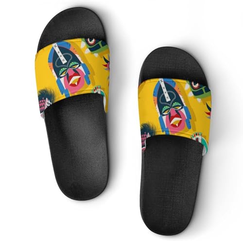 Claquettes femme totem antidérapantes pour la salle de bain et la maison