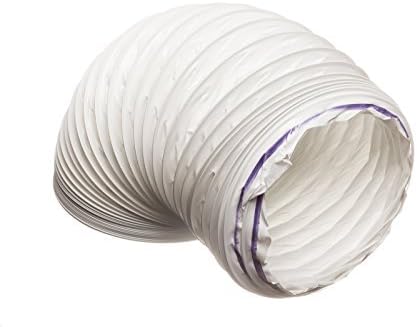 1 metre PVC (Plastic) Flexible White Ducting, Condenser Tumble Dryer Ventilation Cooker Hood Venting Hose 102mm Diameter for 100mm Ducting