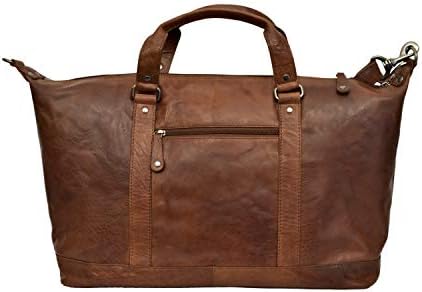 Zinda Genuine Leathers Travel Overnighter Duffel Bag Luggage Weekender Large Unisex Gym Bag 2 Zinda Genuine Leathers Travel Overnighter Duffel Bag Luggage Weekender Large Unisex Gym Bag