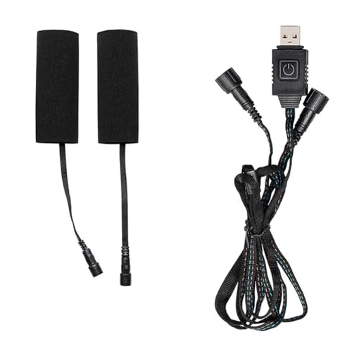 Benssey Puños Calefactables para Motocicleta, Manillares con Aislamiento Ajustable por USB, Accesorios de Calentamiento para Bicicleta y Patinete Eléctrico