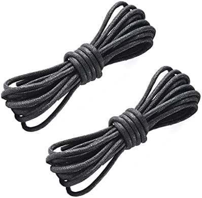 Junsasi 3 Pairs 80cm Waxed Round Formal Dress Shoelaces, Diameter 3mm Thin Oxford Shoe Laces for Men and Women's Casual and Dress Shoes