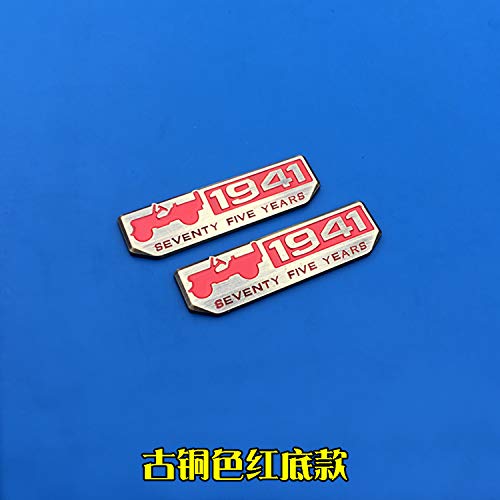 Aizfa 2 piezas 75 años 1941 aniversario emblema de metal placa de nombre calcomanía de auto de repuesto para Jeep Wrangler Cherokee 2016 Patriot Brújula Cover