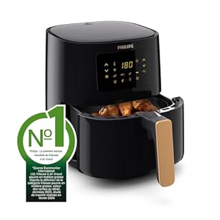 Philips Air Fryer Série 3000 4.1L, air fryer 13 en 1, Technologie Rapid Air, jusqu'à 90% de matières grasses en moins, Digital, App HomeID (HD9252/90)