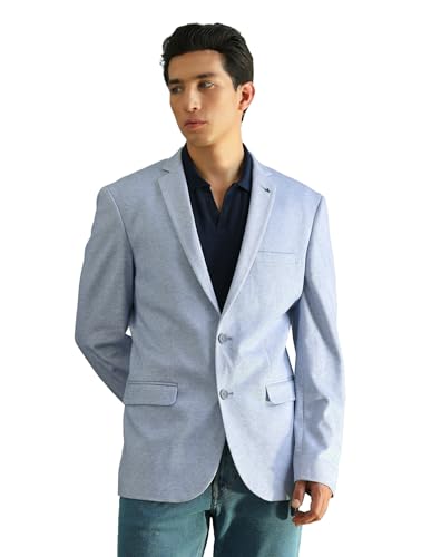 Image of Arrow MenSlim fit Polyester Solid Single-breastedNotch Lapel Collar Blazer