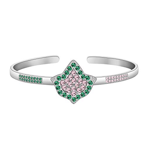 CHOORO Pink and Green Charm Bracelet Graduation Jewelry