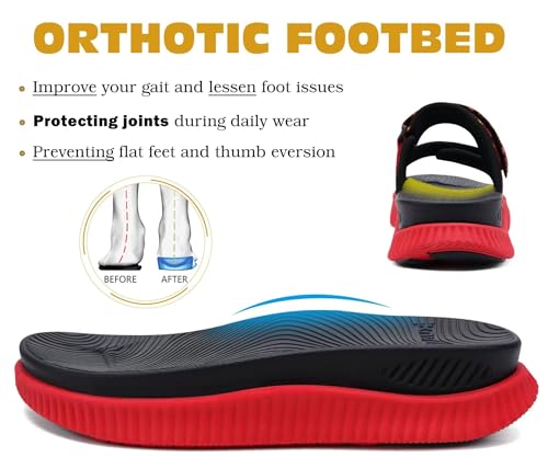 Image of KuaiLu Womens Orthotic Adjustable Strap Slides Arch Support Slip On Sandals
