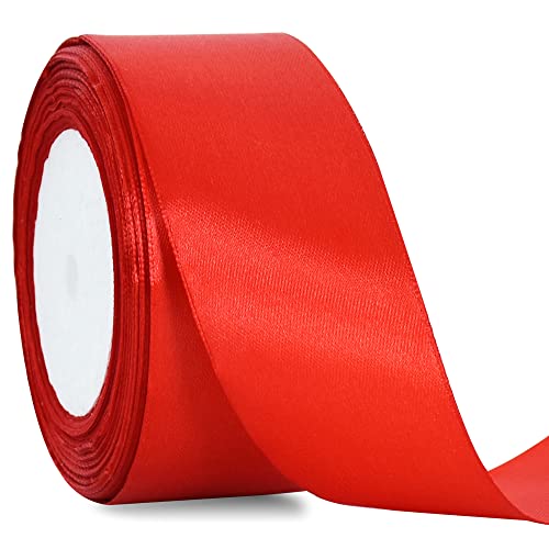 Nastro Di Raso Rosso 15cm X 20m - Per Matrimoni, Feste, Regali E Artigianato - Foto 5