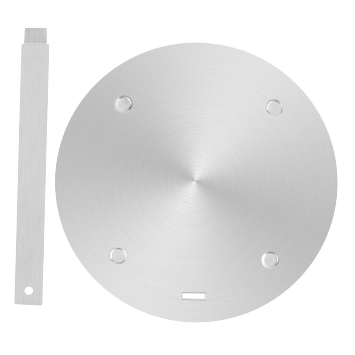 Adaptador Difusor de Calor para Cocina de Inducción en Acero Inoxidable Plata, Resistente y Fácil de Limpiar, Adecuado para Estufa de Gas y Utensilios de Cocina