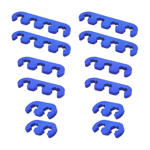 Ohleats 12 PCS Spark Plug Wire Separator, 7mm 8mm 8.5mm 8.8mm Spark Plug Branch Clamp, Car Engine Spark Plug Separators, Vehicle Ignition Wire Separators Holder, Car Accessories (Blue)