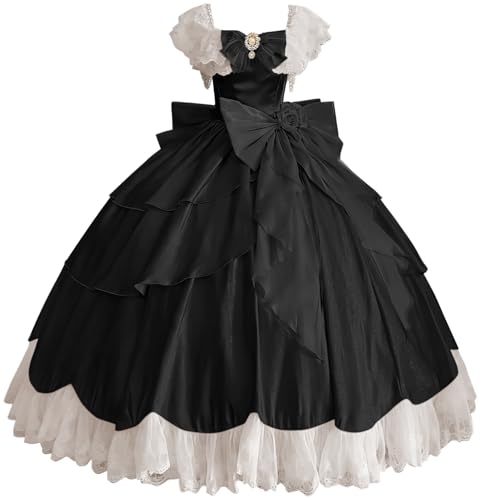 TRHTX Plus Size Black Gothic Wedding Dresses for Bride Lace Appliques