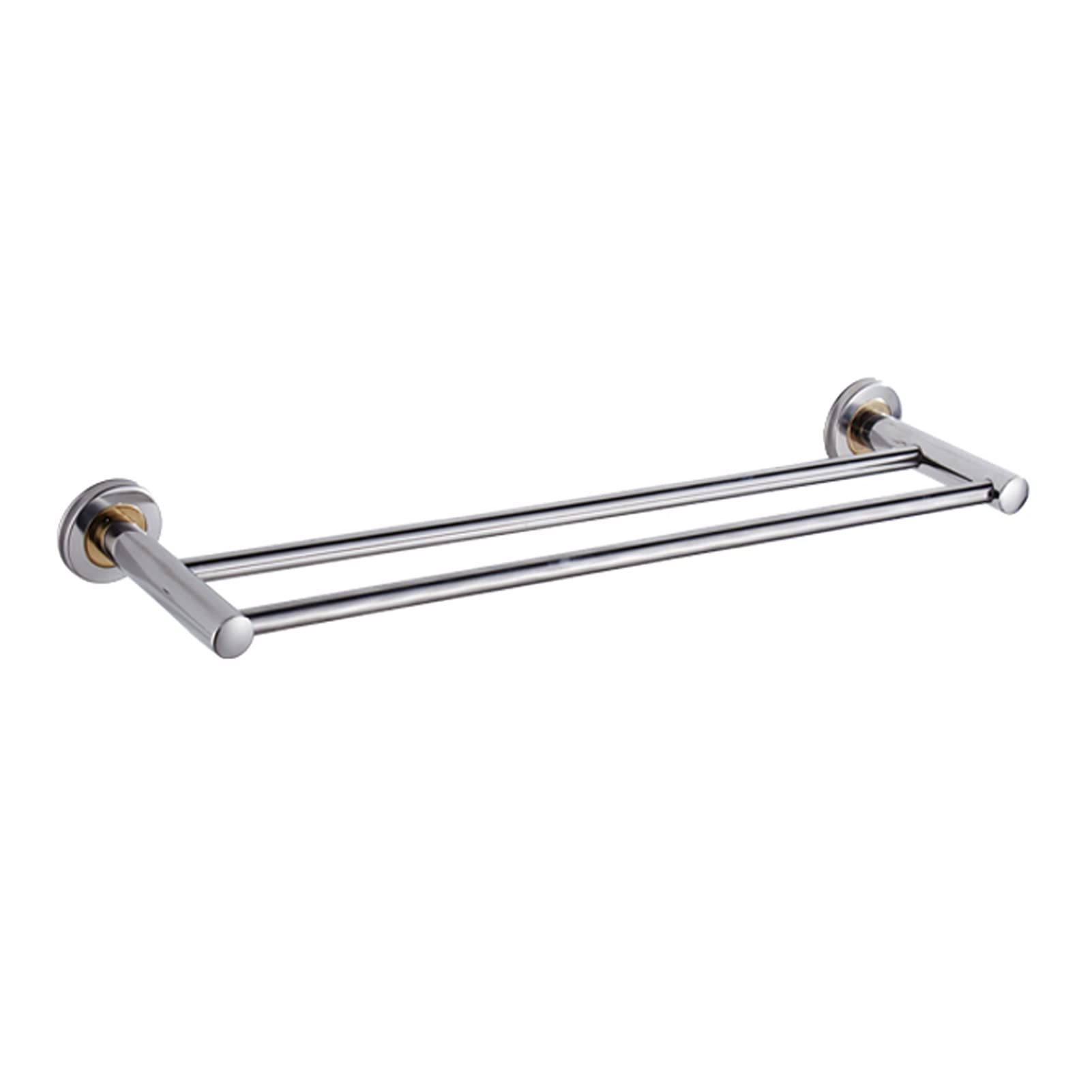 Bagno Creativity Portasciugamani, Oro+Argento, Doppio Portasciugamani in Acciaio Inossidabile, Appendiabiti da Cucina da Parete, Finitura Lucida, 40Cm/50Cm/60Cm/80Cm/40Cm
