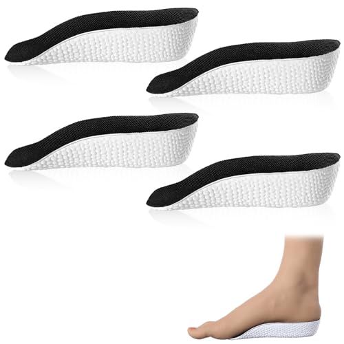 LIQWEI 4 plantillas elevadoras para zapatos, elevador de talón, elevador de zapatos, almohadillas altas ortopedicas, plantillas de espuma viscoelástica para el talón (3,5 cm)
