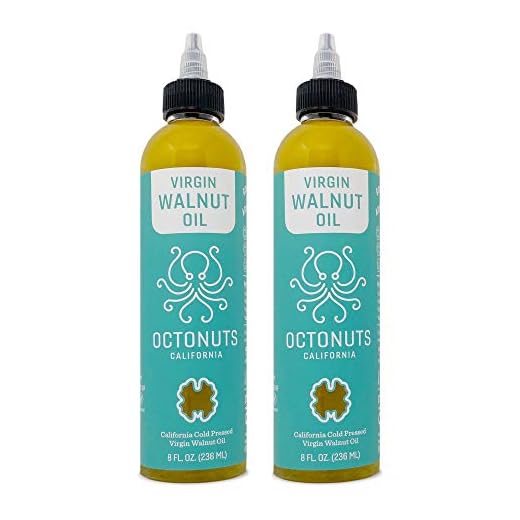 Octonuts California Cold Pressed Virgin Walnut Oil, 8 Ounce - 2 Pack, Keto, Paleo Friendly, Plant based