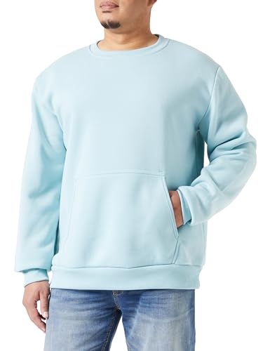 Sweat tricot homme col rond pull chaud léger mi-saison menthe XL