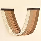 Achart Large Macrame Wall Hanging Dip Dyed Yarn Tapestry Ombre Yarn Gradient Color Macrame Wall Decor Macrame Tapestry Boho Decor for Bedroom Living Room Headboard Above Bed (Brown)