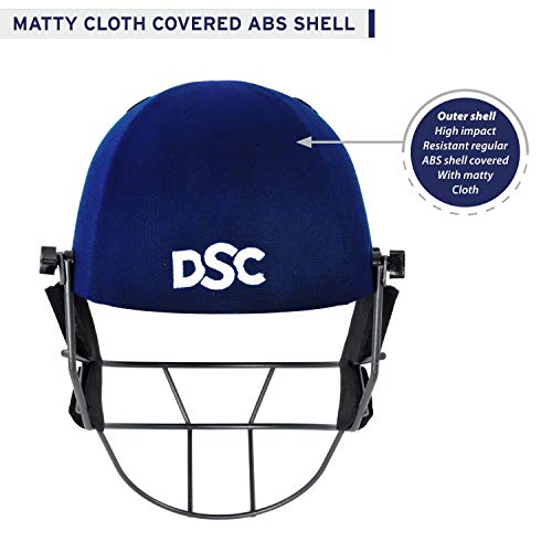 Image of DSC Fort 44 MS Cricket Helmet for Mens (Adjustable Steel Grill | Back Support Strap)
