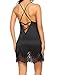 Aibrou Camisón Mujer Sexy Algodón,Encaje Tirantes Pijama Saten Comodo y Elegante Ropa...