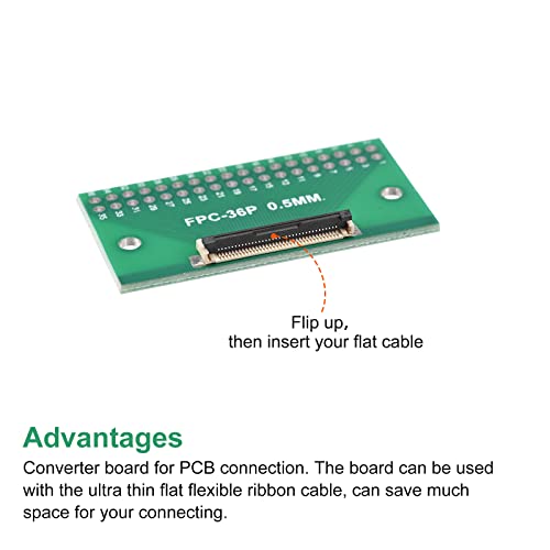 Placa Convertidora FFC FPC PCB 36 Pines 0.5mm Pitch Pack 2 miniatura 4