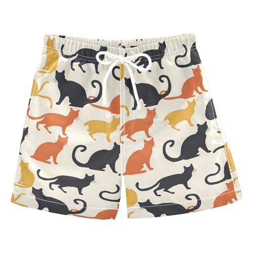 ALAZA Summer Daisy Peach Leaf Boys Quick Dry Beach Board Shorts Kids Swim Trunks Bathing Suit Swimsuit 5T