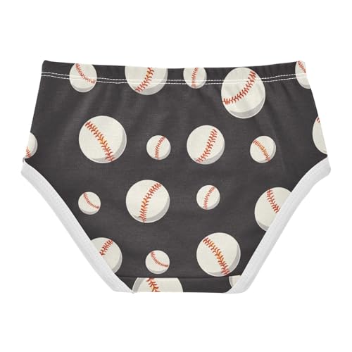 Wusikd Baseball Girls' Underwear Cotton Girls Briefs Soft Toddler Underwear 2T2