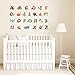 Alphabet Wall Decals, H2MTOOL Removable Animal ABC Educational Wall Stickers for Kids Nursery Room Decor (Alphabet)