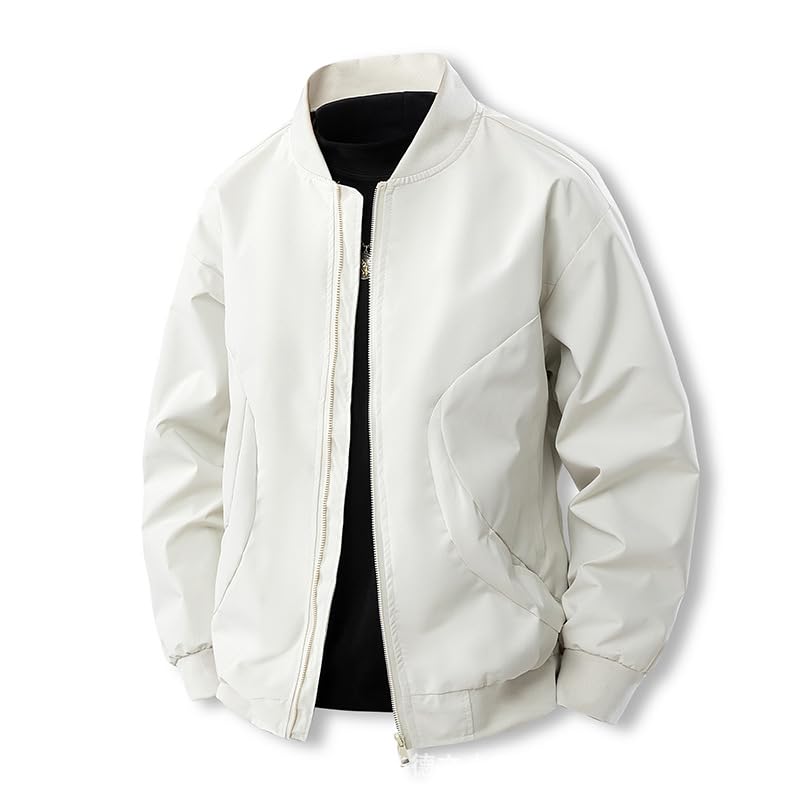Giacca Impermeabile Leggera a Strato Singolo per Uomo, Stile Trench Sportivo Casual, per Primavera e Autunno