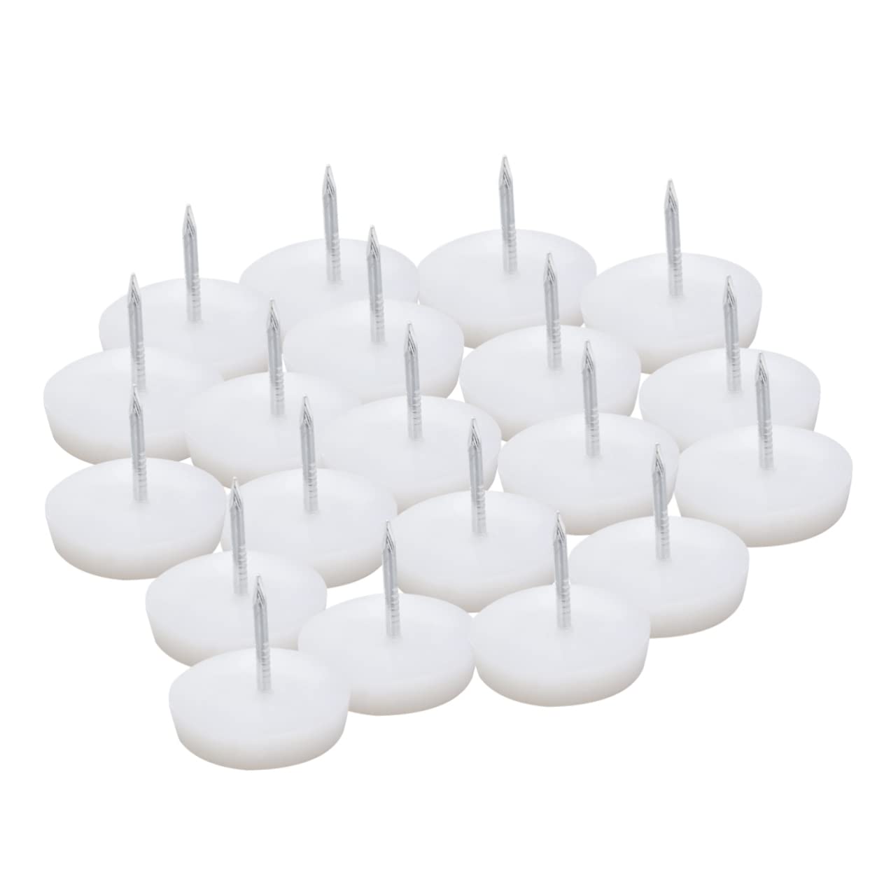 PRETYZOOM Sofa Nails Tacks 50pcs White Furniture Nail Pads Increase Sofa Height Iron Plastic Material