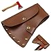Neroyaner Hatchet Cover PU Leather Axe Sheath Waist Mounted Axe Head Cover with Snap Button 6.1x4.3 inch Hatchet Sheath for Camping Woodworking