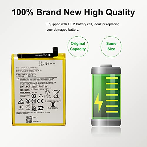 Image of New JK50 Battery Replacement for Moto G7 Power (XT1955) / G Power 2021, with Instruction Manual & Repair Toolkit