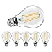 E27 LED warmweiss 2700K, 4W 400LM Edison Glühbirne E27 Lampe nicht Dimmbar, Glas A60 Energiesparlampe Superhell, 120° Abstrahlwinkel, CRI80+,180° Abstrahlwinkel, nicht Dimmbar 6 Stück