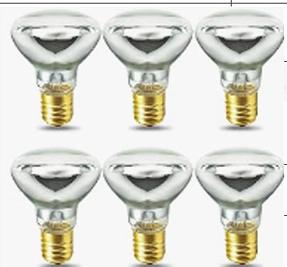 6-Pack Lava Lamp Reflector Bulb 25 Watt, R39 E17 25 Watt 120V, Reflector Incandescent Replacement Bulb Adjustable Warm White Light, Suitable for Lava lamp, Glitter Lamps (Pack 6)