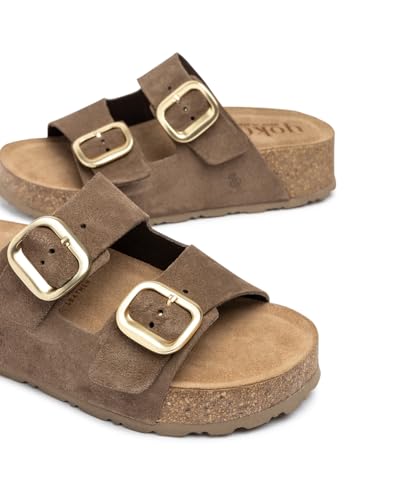 Sandale à Plateforme WIWI-003 Marron | Chaussures Femme Printemps-Été | Cuir de Vachette Velours | 3 CM – vue 6