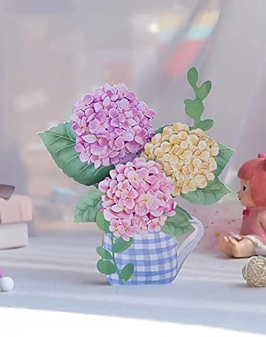 yaartz 3D Pop Up Card Greeting Card with Envelope-All Occasion Card-Hydrangea